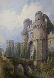 Herstmoncieux Castle by Frederick Earp, watercolour, sold Aug 2021