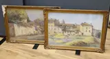 An associated pair by Gabrielle Decohorne, watercolour, offered Aug 2021