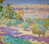 Overlooking Jerusalem by David Graham, oil on canvas, sold Aug 2021