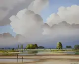 La Loire by Alexander Houllier, oil on canvas, sold Aug 2021