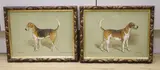 Portraits of fox hounds; Smuggler and Vanguard by Frank Paton, 1900, watercolor, sold Aug 2021