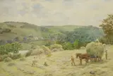 Village of River from Crabble Hill near Dover by George M. Henton, 1890, watercolour, sold Aug 2021