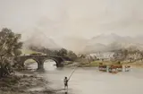 Skelwith Bridge, Cumberland by William Henry Dyer, 1905, watercolour, sold Aug 2021
