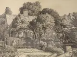 Figure at work in a vegetable garden by Stanley Roy Badmin, etching, sold Aug 2021