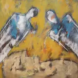 Untitled by Muriel Ferstenberg, oil on canvas, sold Jul 2021