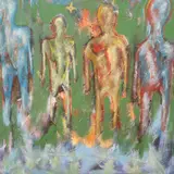 Untitled by Muriel Ferstenberg, oil on canvas, sold Jul 2021
