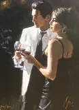 Night Highlights by Fabian Perez, oil, sold Jul 2021