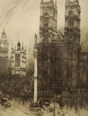 Drypoint etching by Louis Weirter, etching, offered Jul 2021