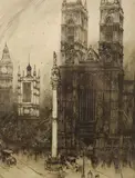 Drypoint etching by Louis Weirter, etching, offered Jul 2021