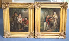 The Sailor’s Child’ oil on panel and companion piece ‘Charity to a Soldier by William Redmore Bigg, oil on panel, sold Jul 2021