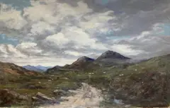 On The Ten Hands, monogrammed and dated 1916, 39 x 62cm by John Ballantyne, 1916, oil on canvas, sold Jul 2021