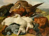 The days bag by Herbert William Weekes, 1874, oil on canvas, offered Nov 2022