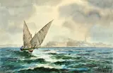 St. Elmo by Joseph Galea, watercolour, offered Nov 2022