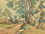 The Mill at Woodside, Perthshire by Lamorna Birch, watercolour, sold Nov 2022