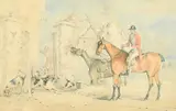 The Old Berkeley Hunt by Samuel Alken Jnr, pencil, offered Nov 2022