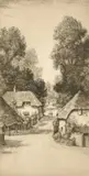 The Forge, Cockington by John Fullwood, etching, offered Nov 2022