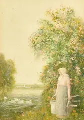 Going a milking by Fred Hines, watercolour, offered Oct 2022