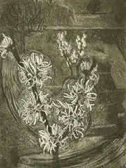 Epiphany Tree by Rachel Roberts, etching, offered Oct 2022