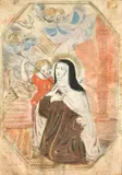 Dutch, An Old Master miniature of Saint Teresa by Gerard Donck, ink and watercolour, sold Oct 2022