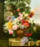Summer Flowers by John Wainwright, 1860, oil on canvas, offered Oct 2022