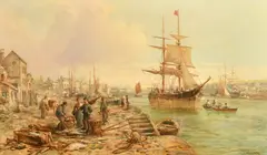 View on the Dart by William Webb, oil on canvas, sold Oct 2022