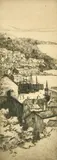 Mousehole by Mabel Oliver Rae, etching, sold Oct 2022