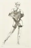 Study I' from the series of 4 studies for 'The Temptress' works, offset lithograph, numbered 473/500 and signed in pencil, 17.5" x 11.5 by Robert Heindel, lithograph, sold Oct 2022