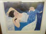 Print - mother and child by Claudia Williams coloured limited edition, print, offered Jun 2018