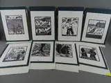 Untitled by Eight woodcuts by Robert Gibbins, print (other), sold Jun 2018