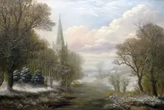 Untitled by Charles Leaver, oil on canvas, sold Jun 2018