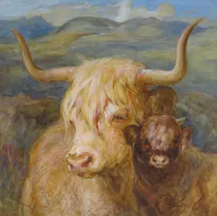 Indistinctly by Gourlay Steell, watercolour, sold Jun 2018