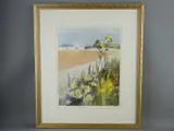 Print - Aber Ogwen Beach by Roy Ostle coloured limited edition, print, sold May 2018