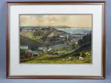 PRINT - early view of Bangor by Colourful Reproduction Limited Edition, PRINT, sold Mar 2018