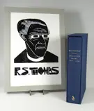Collected Poems: 1945-1990' dated 1993 and bound in blue cloth gilt with a slip-case by R S Thomas special edition, 1993, woodcut, sold Mar 2018