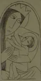 Madonna and Child 1924 by Eric Gill limited edition, engraving, sold Mar 2018