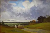 Untitled by Thomas Spinks, oil on board, sold Mar 2018