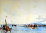 Venice Lagoon by Frank Wasley, watercolour, sold Mar 2018