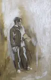 Untitled by William Rothenstein, pencil and chalk, sold Mar 2018