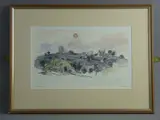 Print - sunset over farmstead by Kyffin Williams Ra limited edition, print, sold Feb 2018