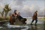 Untitled by Alexis De Leeuw, 1865, oil on board, sold Dec 2017