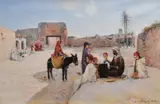 Untitled by Maurice Bompard, oil on canvas, sold Dec 2017