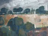 Entitled and by Elis Gwyn, 1972, oil on canvas, sold Dec 2017