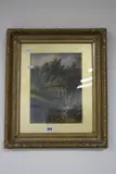 mill scene, oil, signed lower left, approximately 28.5cm x 21cm, together with two by J. Marchbank, oil, sold Jan 2017