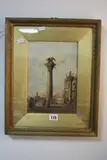 'The Piazzetta Venice', watercolour, signed lower left, approximately 26cm x 17.5cm by Richard Parkes Bonington, watercolour, sold Jan 2017