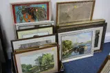 to include Sunset and Sunrise on the Loch after H R Hall prints, Mountain and Mist print, triptych on mirror/country scene prints, naive landscapes etc by Pictures And Prints, print, sold Jan 2017