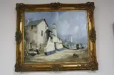 Cornish Harbour scene, oil on canvas, signed lower left, approximately by Jack R. Mould, oil on canvas, sold Jan 2017