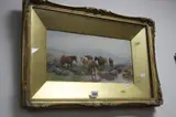 Moorland landscape with ponies watering, watercolour, signed lower left, by Tom Rowden, watercolour, sold Jan 2017