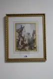 continental street scene, watercolour, signed S. Prout lower left, by Samuel Prout, watercolour, sold Jan 2017