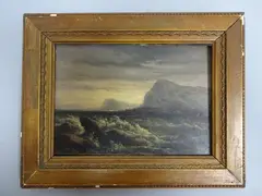 (act 1841-1880), Yorkshire coastal scene, oil on board, signed, titled and by Walter Williams, oil on board, sold Dec 2016