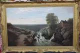 (1813-1876), mill landscape with figure by mill, signed Niemann lower left, oil by Edmund John Niemann, oil on canvas, sold Dec 2016